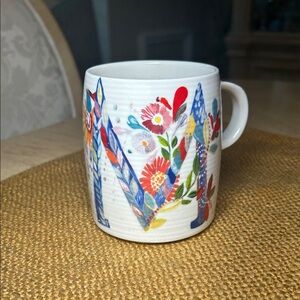 Anthropologie Starla M. Halfmann Monogram Letter “M” Mug.